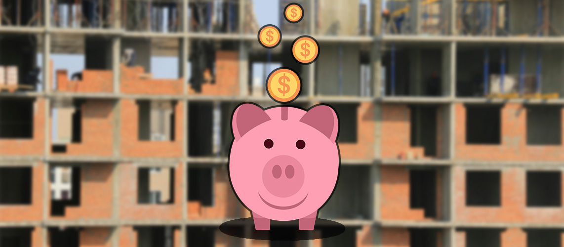 tirelire pièces construction immeuble