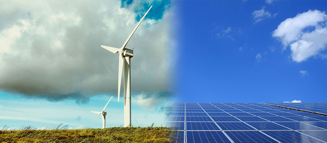 éolienne butte centrale photovoltaïque