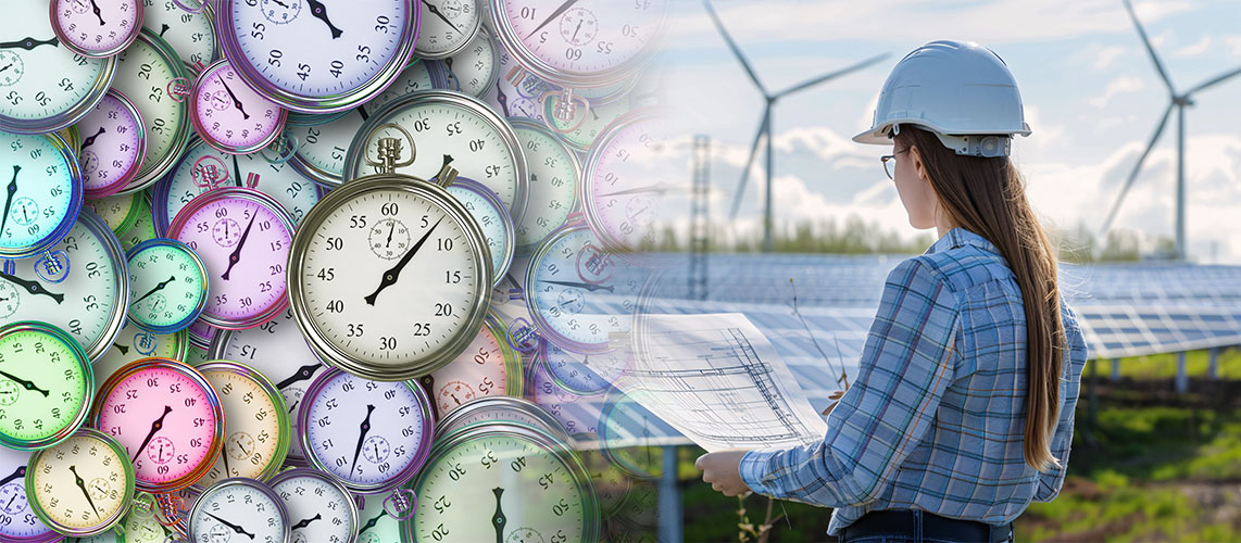 énergies renouvelables horloges