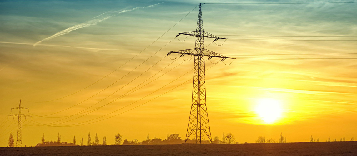 ligne électrique soleil
