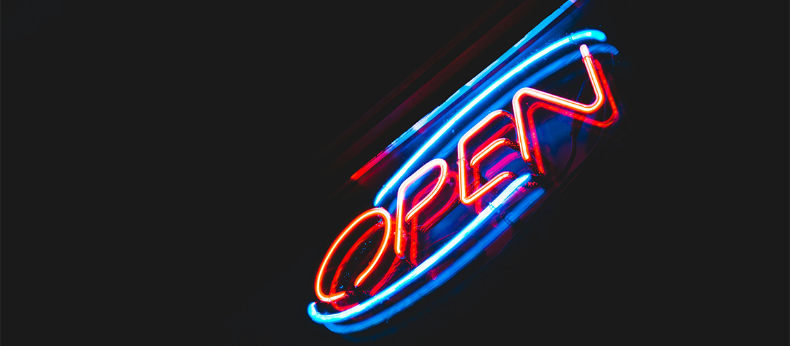 open enseigne lumineuse