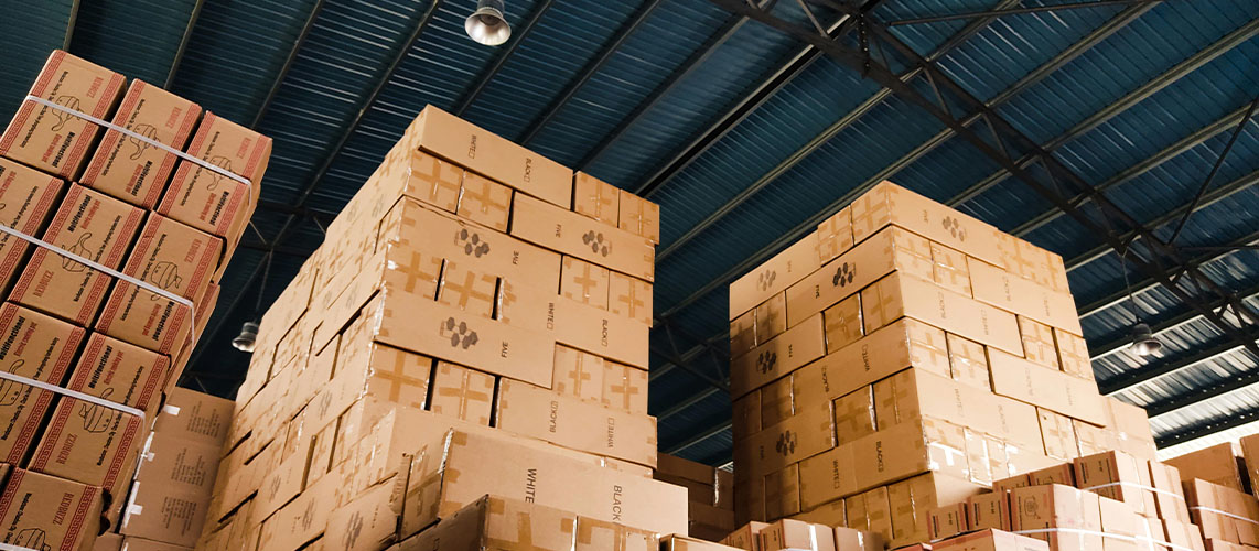 entrepôt cartons