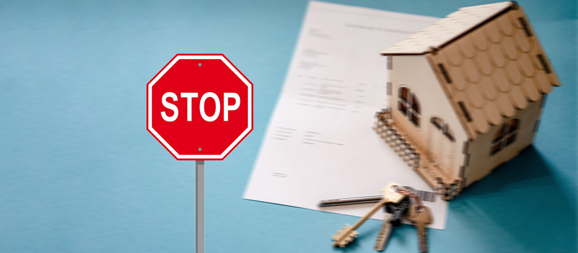 panneau stop vente maison