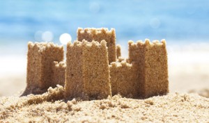 Sand Castle on Beach