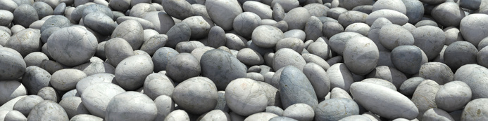 Hintergrund als Panorama aus vielen kleinen runden Steinen