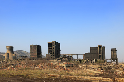 Ruins of a very heavily polluted industrial site at Copsa Mica,Romania.In 1990's the place was known as one of the most polluted towns in Europe.