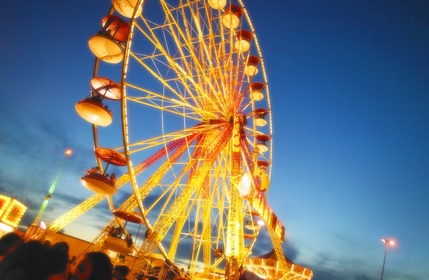 A Ferris Wheel At Night