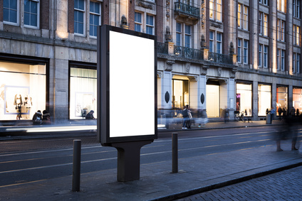 Digital outdoor advertising kiosk