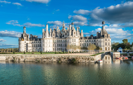 Chateau de Chambord, the largest castle in the Loire Valley, France