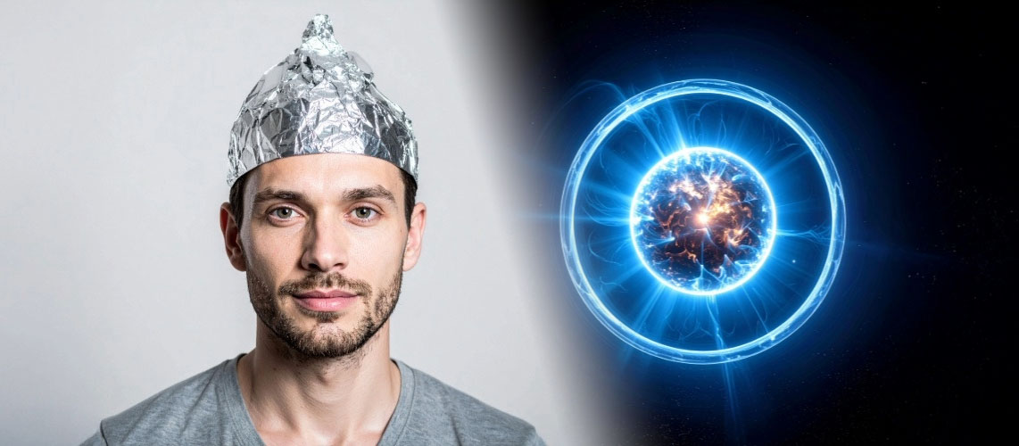 champ électromagnétique chapeau aluminium