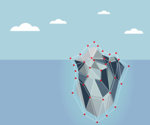 ice berg polygon background vector illustration