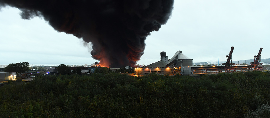 incendie Lubrizol panache de fumée