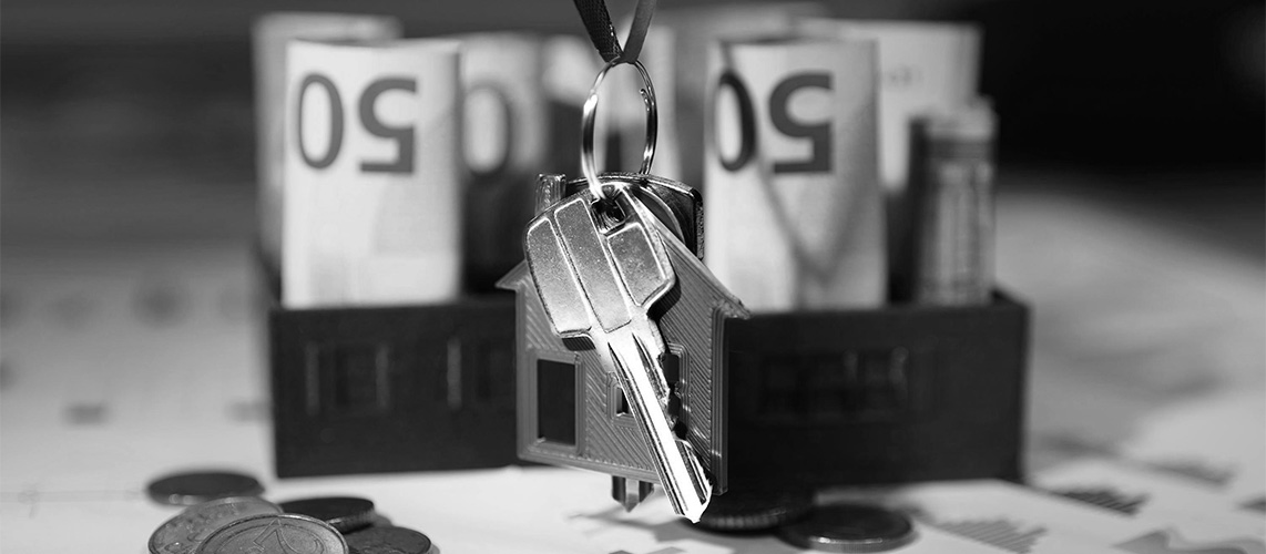 loyer noir et blanc suspension