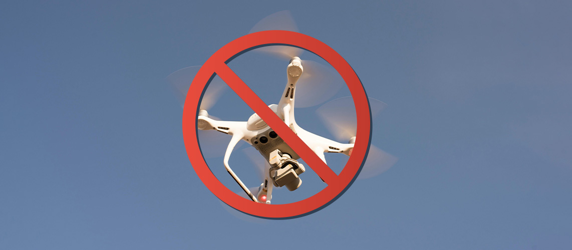 drone interdiction envol ciel sans nuage