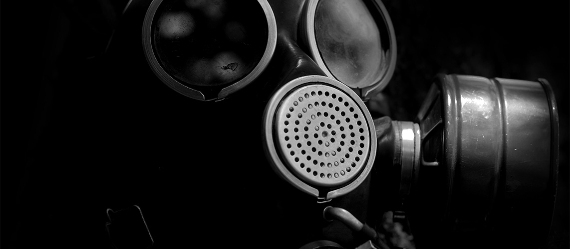 masque a gaz gros plan