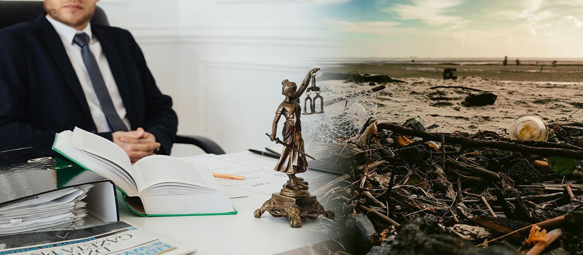 justice pénale plage polluée