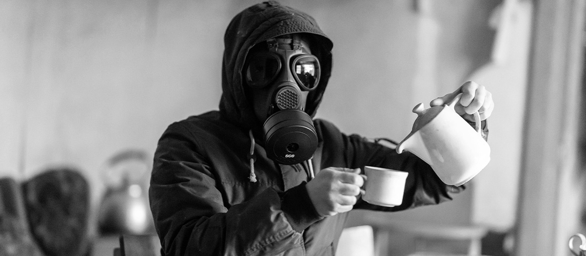 masque a gaz théière