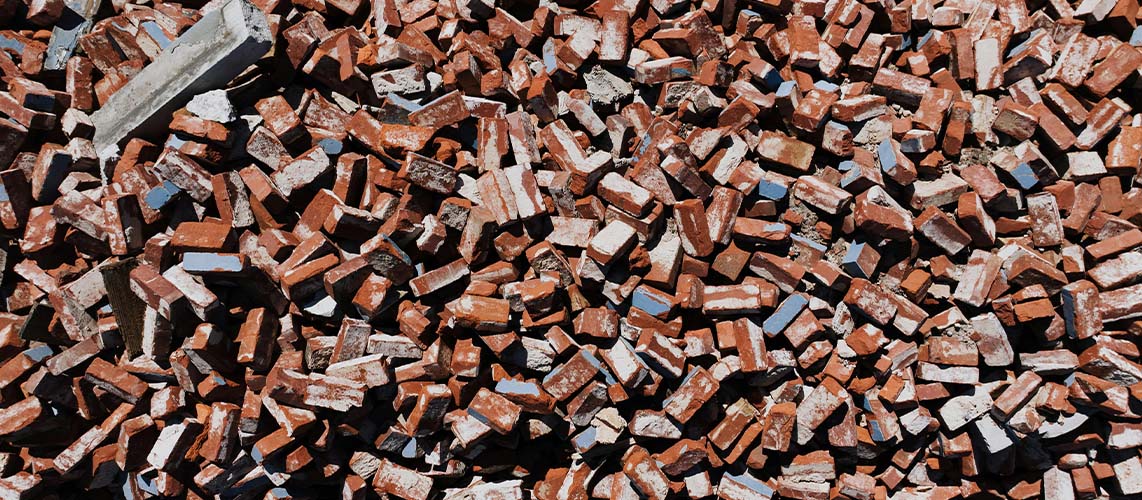 tas de briques gravats